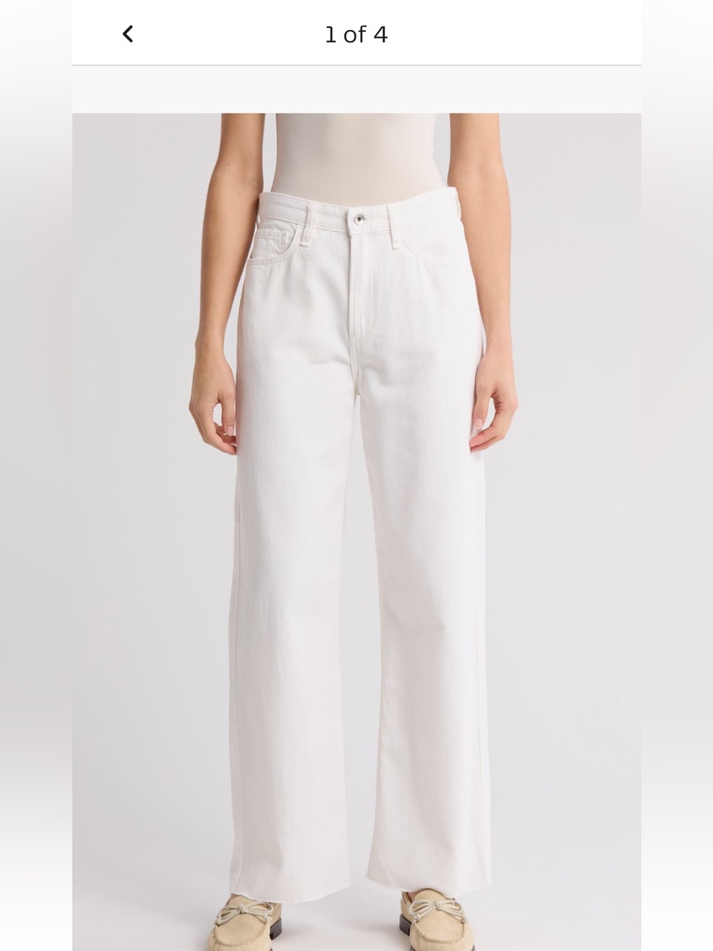 Rag & Bone Cloud Lori White Wide Leg Jeans 26 - Picture 2 of 8